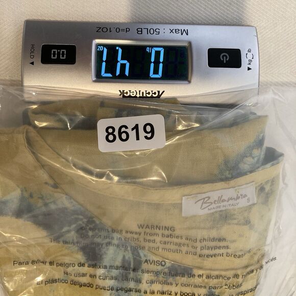 Bellambra Made in Italy Linen Tie Dye Blouse Yellow Blue Flowy Beachy Top Size S - Picture 11 of 11